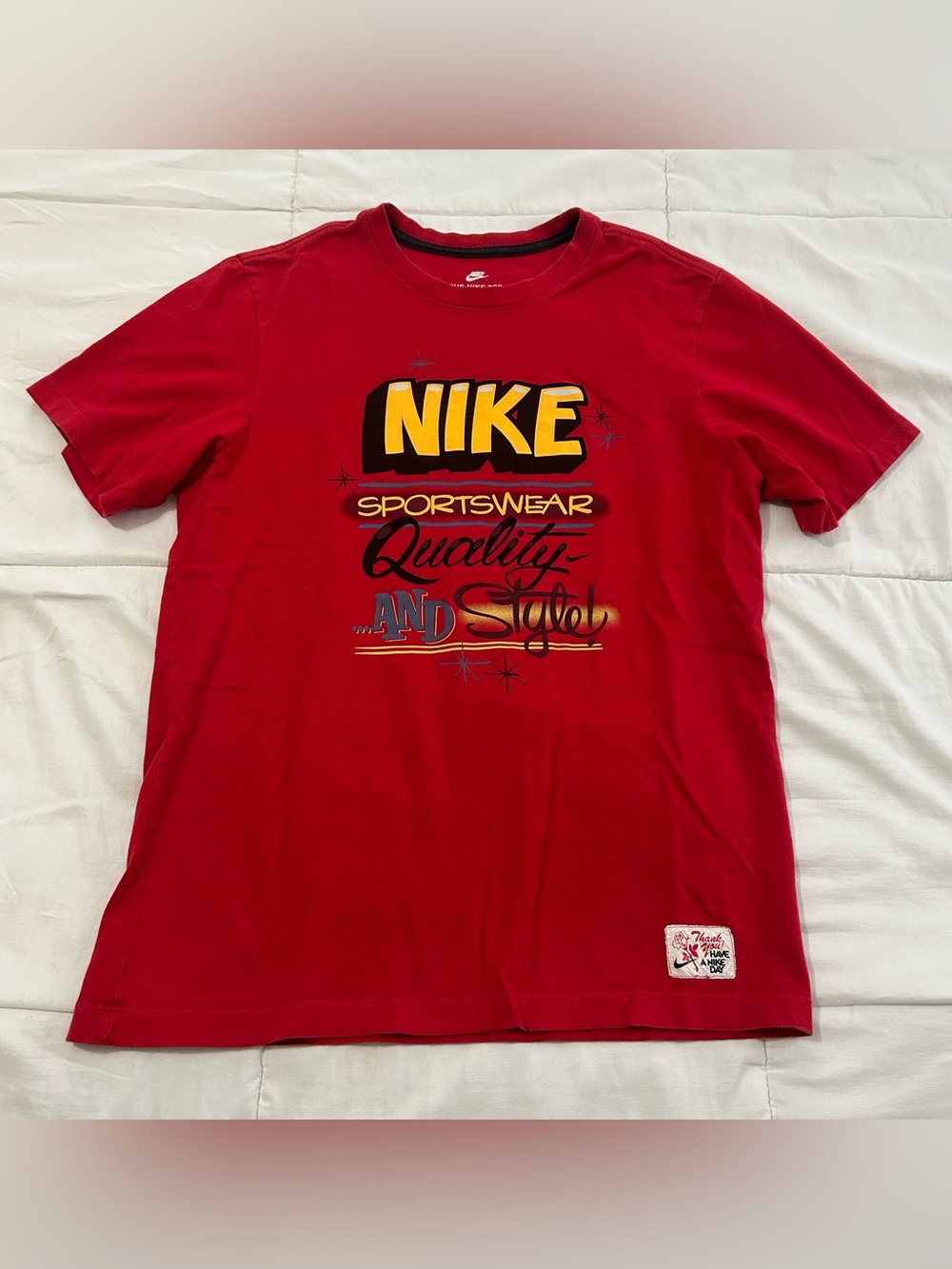 Nike Shirt Mens Medium Red The Nike Tee Graphic Fresh Since 1972 Sportswear